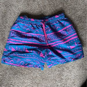 Chubbies Men's L Pink/Blue Swim Trunks